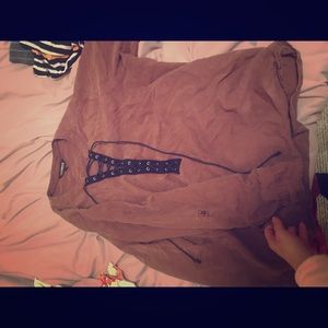 Lace up blouse